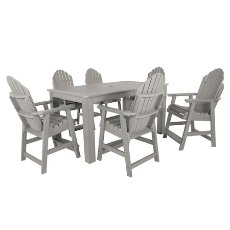 Highwood Usa Hamilton 7pc Rectangular Counter Height Outdoor Patio Furniture Dining Set 72 x 42 AD-ST7HM2CO4BA-HGR